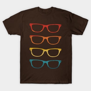 Vintage Retro Sunset Hipster Glasses T-Shirt